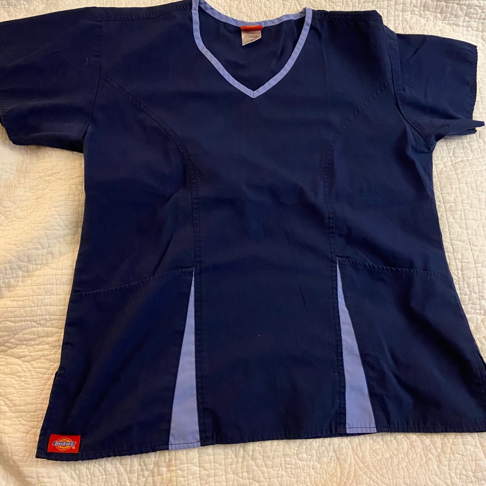 Dickies scrub top dark blue